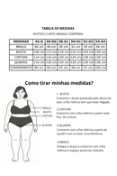 Vestido curto preto e branco plus size em viscose chic