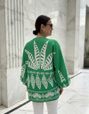 Cardigan Kimono Plus Size Soltinho Verde