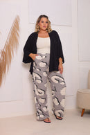 Conjunto Plus size Chic Calça e Kimono estiloso