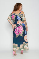 Vestido plus size longo ciganinha