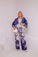 Conjunto Plus size Chic Calça e Kimono verão
