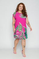 Vestido plus size curto casual