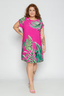 Vestido plus size curto casual