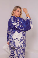 Conjunto Plus size Chic Calça e Kimono verão