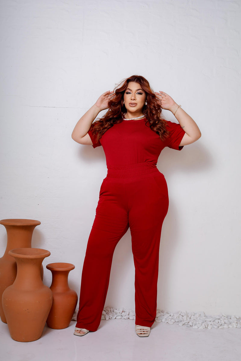 Conjunto Plus size Chic Calça e Blusa Bia