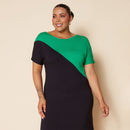 Vestido Longo de Malha Verde Feminino Colorido