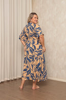 Vestido plus size longo elegante