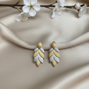 Brinco Folha Dourado e Prateado – Elegância Inspirada na Natureza