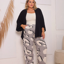 Conjunto Plus size Chic Calça e Kimono estiloso