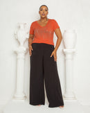 Blusa feminina plus size em malha com brilho