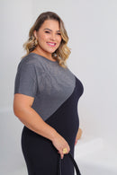 Vestido longo plus size de malha em viscolycra que não marca