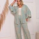 Conjunto Plus size Chic Calça e Kimono elegante