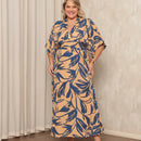 Vestido plus size longo elegante