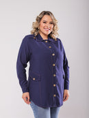 Camisa feminina estilo jeans plus size