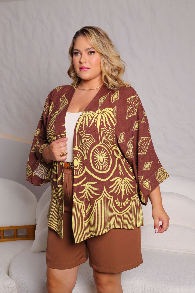 Cardigan/Kimono plus size elegante