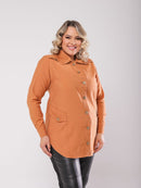 Camisa Parka tamanhos grandes plus size feminina manga longa