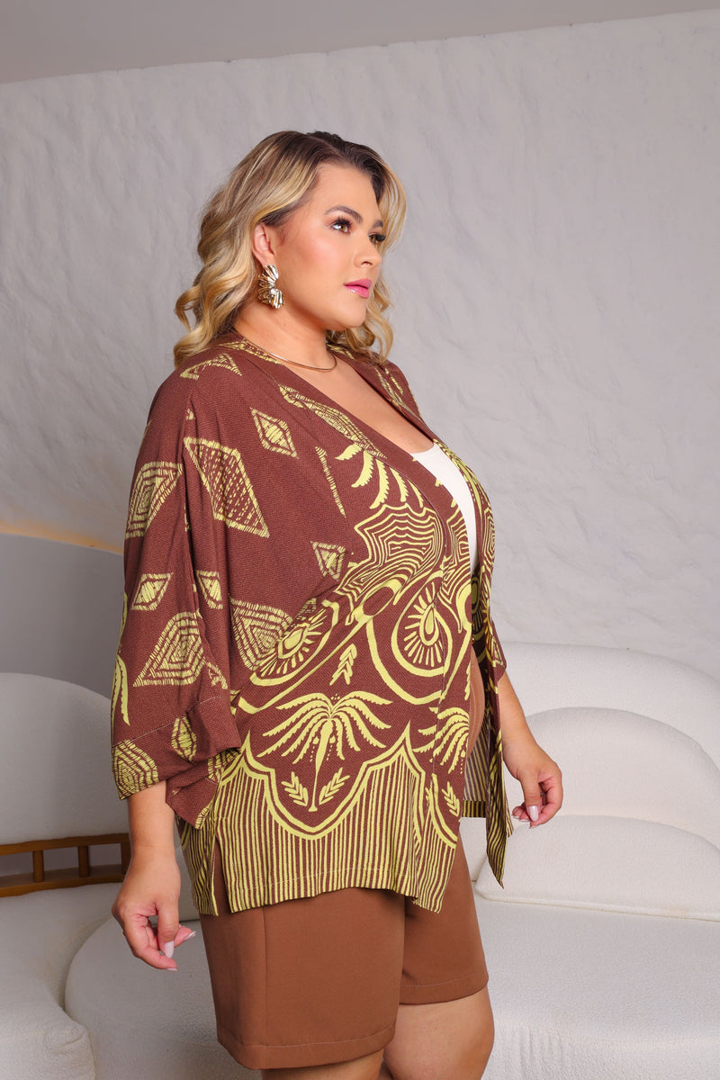 Cardigan/Kimono plus size elegante