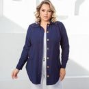 Camisa feminina estilo jeans plus size