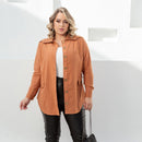 Camisa Parka tamanhos grandes plus size feminina manga longa