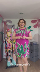 Vestido plus size curto casual