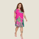 Vestido plus size curto casual